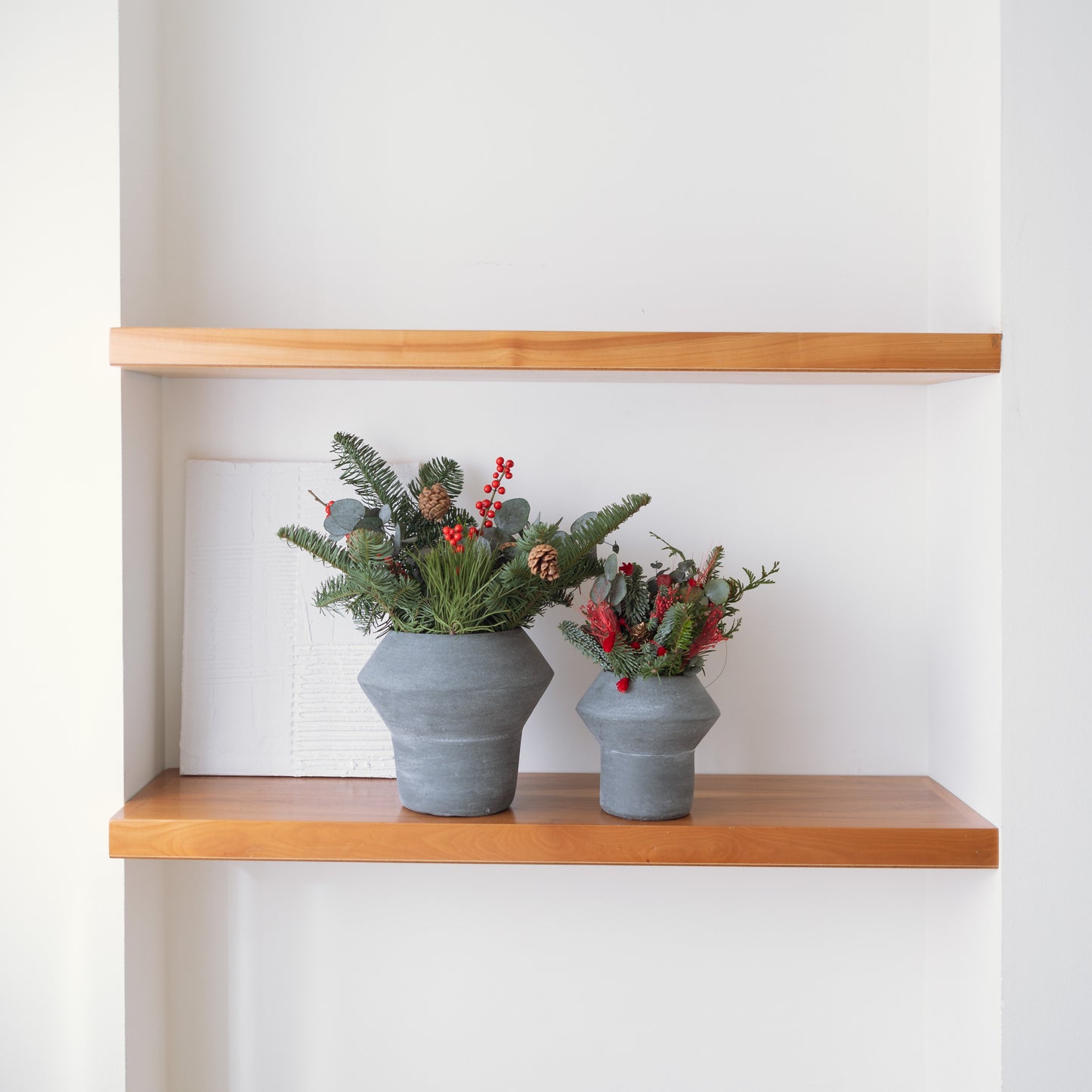 Jarras de Natal com Ramo de Natal